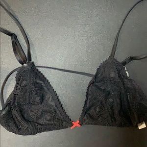 Black free people lace bralette